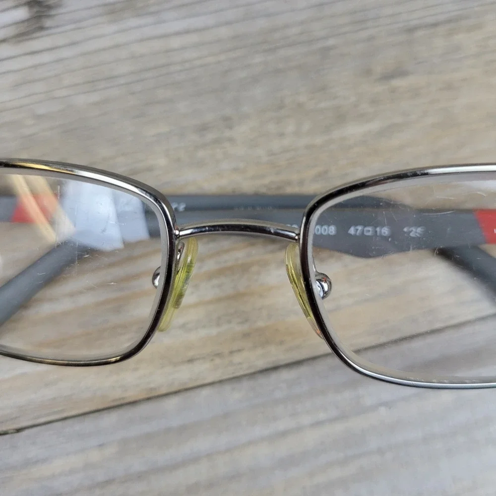 Ray-Ban Eyeglasses Frames RB 1030 4008 Gunmetal Gray Red Striped Kids 47-16-125